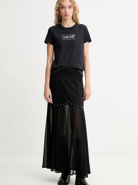 Levi's t-shirt bawełniany damski kolor czarny 17369