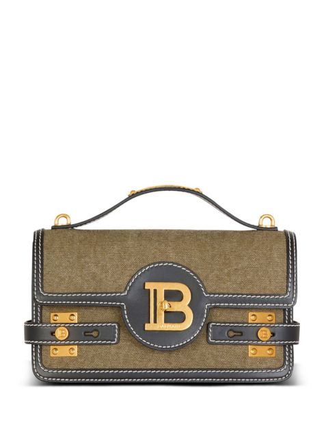 Balmain B-Buzz 24 canvas shoulder bag - Green