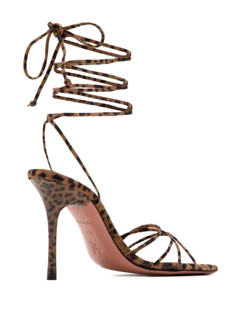 Amina Muaddi Lori leopard-print sandals - Brown - zdjęcie produktu nr 2