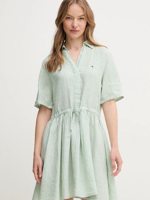 Tommy Hilfiger sukienka lniana - zdjęcie produktu nr 1