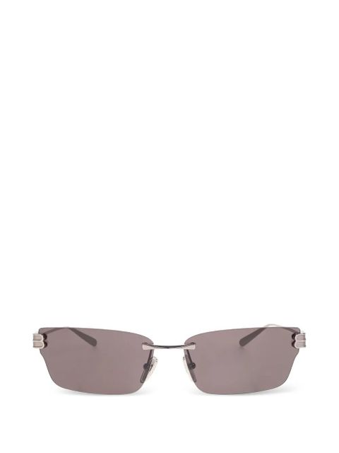 Balenciaga Eyewear rectangle rimless sunglasses - Silver - zdjęcie produktu nr 1