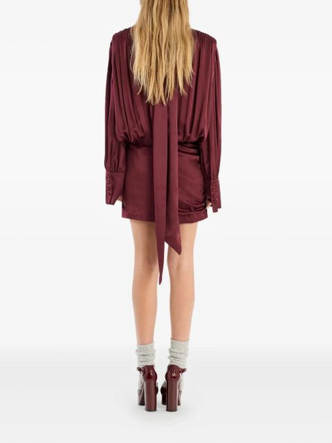 ROTATE BIRGER CHRISTENSEN v-neck mini dress - Red - zdjęcie produktu nr 2