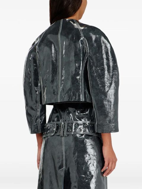 Diesel zip-up cropped jacket - Grey