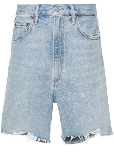 AGOLDE Stella distressed denim shorts - Blue - zdjęcie produktu nr 1