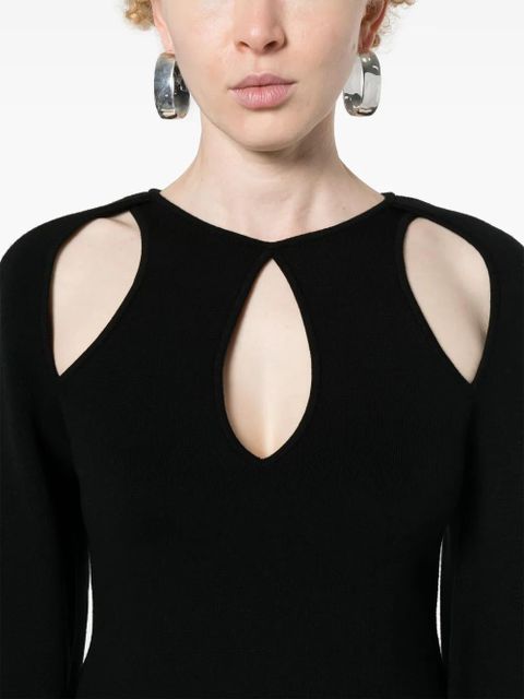 Chloé cut-out jumper - Black