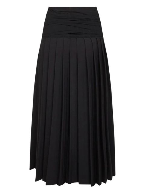MM6 Maison Margiela pleated tulle-panel skirt - Black - zdjęcie produktu nr 1