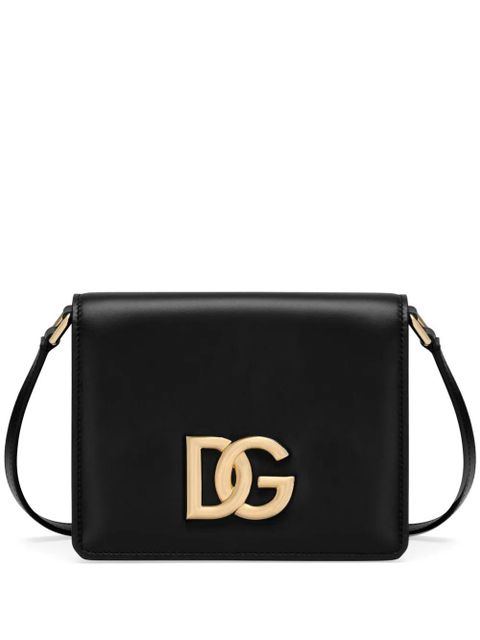 Dolce & Gabbana logo-plaque leather crossbody bag - Black - zdjęcie produktu nr 1