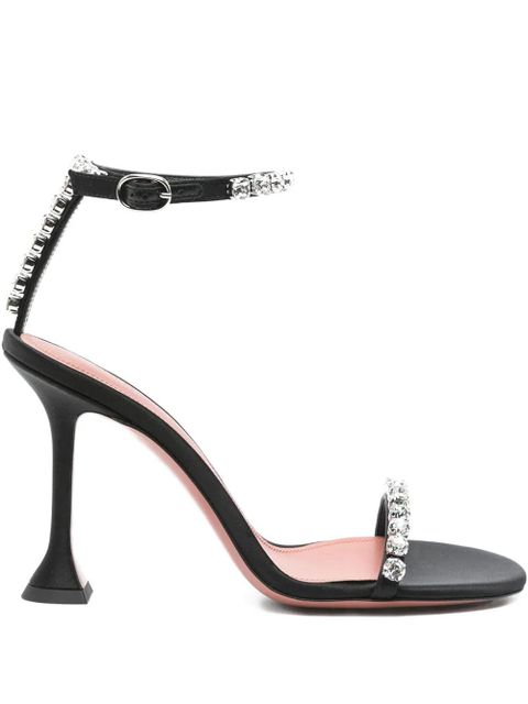 Amina Muaddi 95mm Gigi crystal-embellished sandals - Black - zdjęcie produktu nr 1