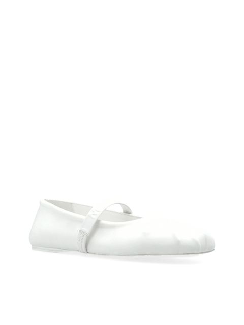 Marni leather ballet flats - White