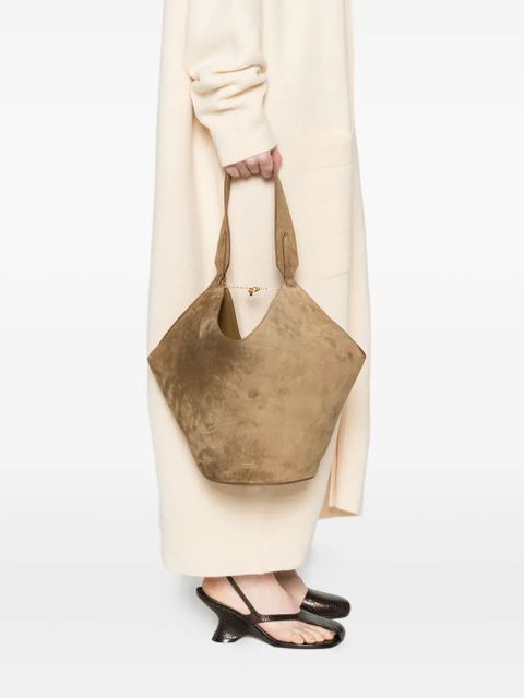 KHAITE suede shoulder bag - Brown - zdjęcie produktu nr 2