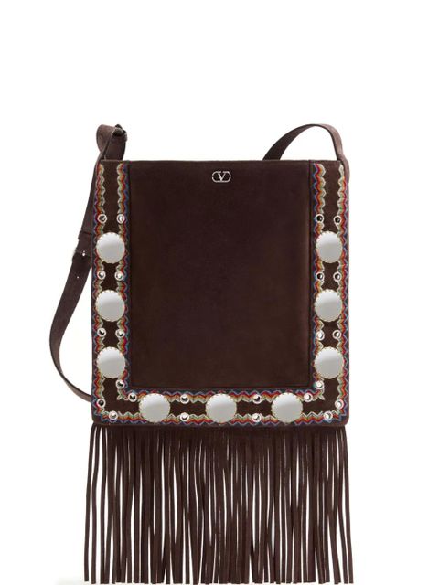 Valentino Garavani Nellcôte fringed cross body bag - Brown - zdjęcie produktu nr 2
