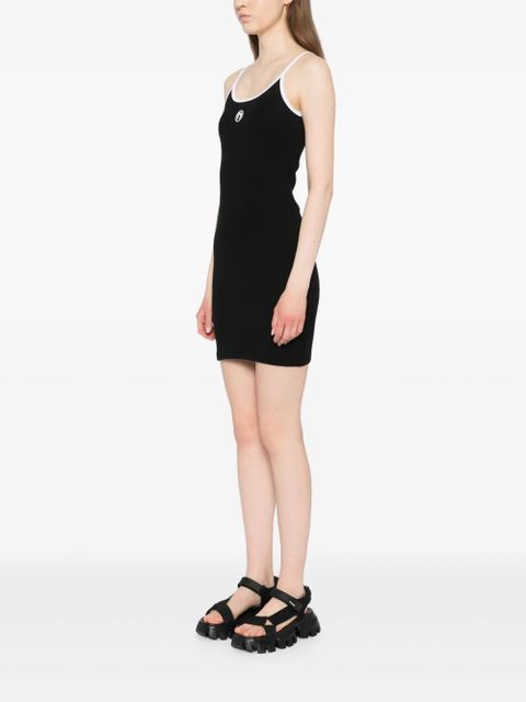 Marine Serre moon-logo jersey dress - Black