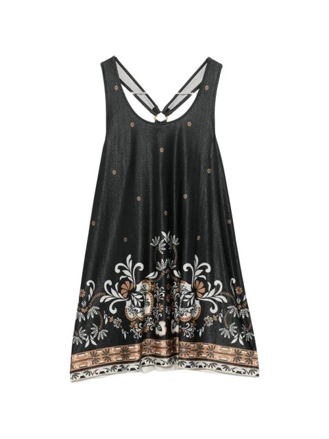 TWINSET floral-print ring-detail top - Black - zdjęcie produktu nr 1