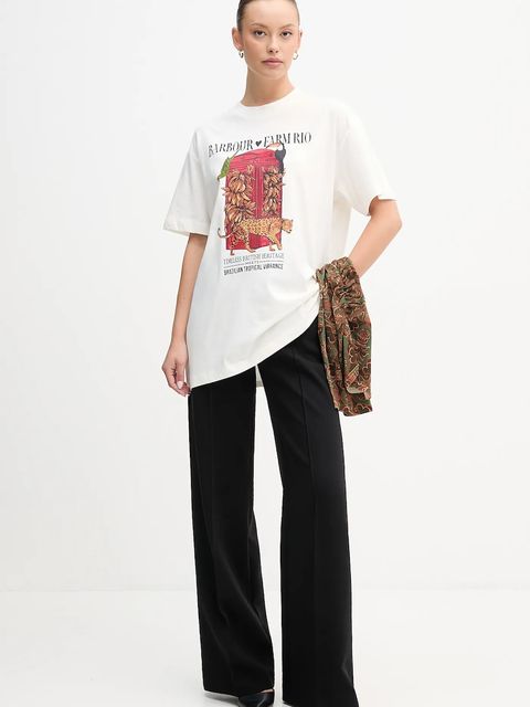 Barbour t-shirt bawełniany x Farm Rio