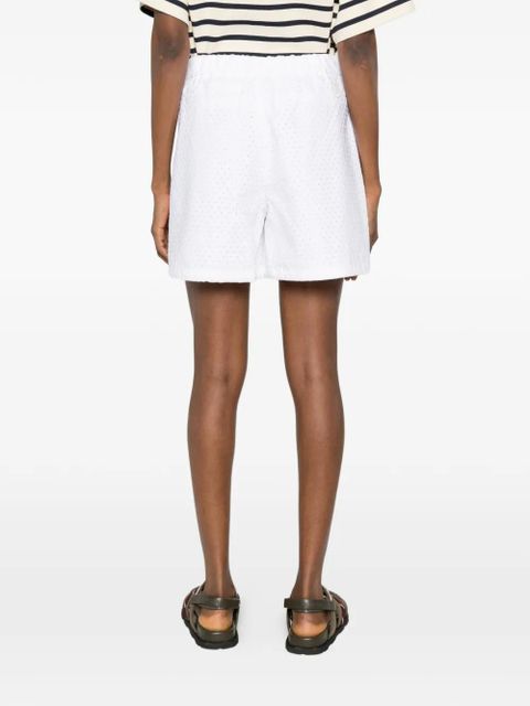 Moncler drawstring textured shorts - White