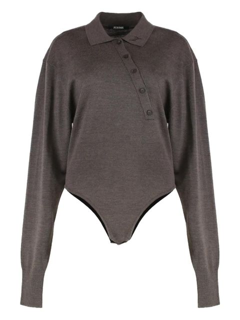 Jacquemus buttoned wool body - Brown - zdjęcie produktu nr 1
