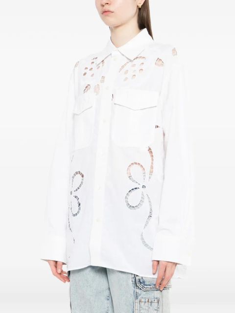 Marine Serre pockets shirt - Neutrals