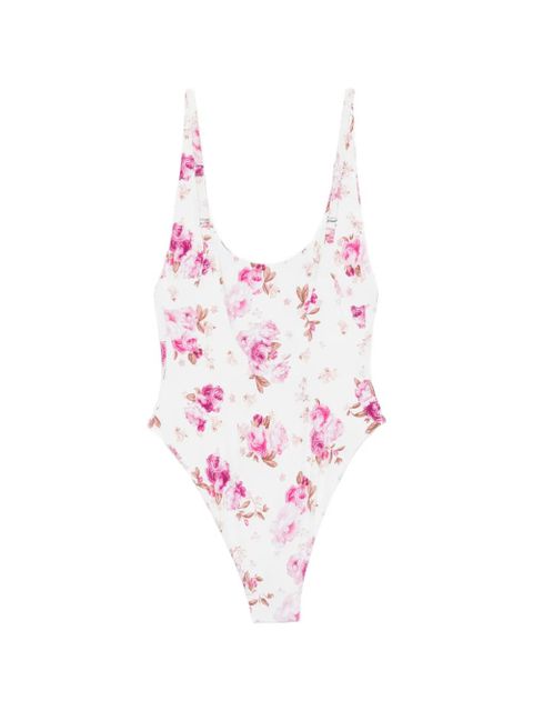Magda Butrym floral-print swimsuit - Neutrals