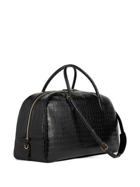 TOTEME crocodile-embossed travel bag - Black