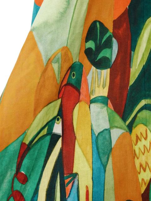 ALEMAIS mokshini adjustable-strap midi dress - Green