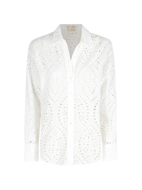 MC2 Saint Barth Cristal broderie anglaise shirt - White - zdjęcie produktu nr 1