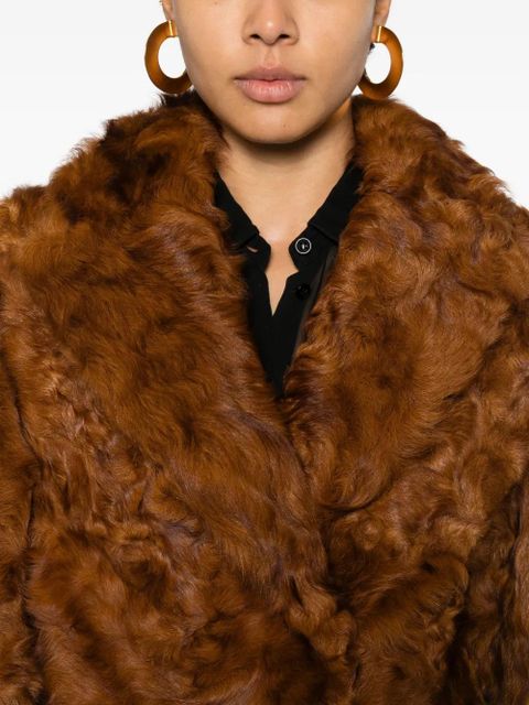 Valentino Garavani shearling coat - Brown