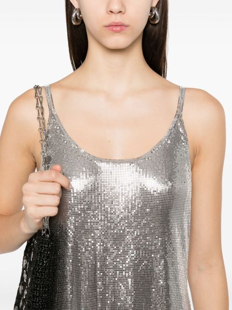 Rabanne mesh tank top - Silver