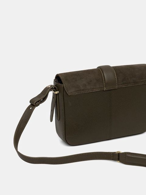 Barbour torebka zamszowa Rosa kolor zielony LBA0508