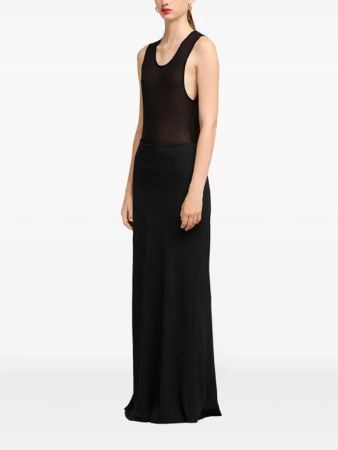 AMI Paris bias-cut maxi skirt - Black