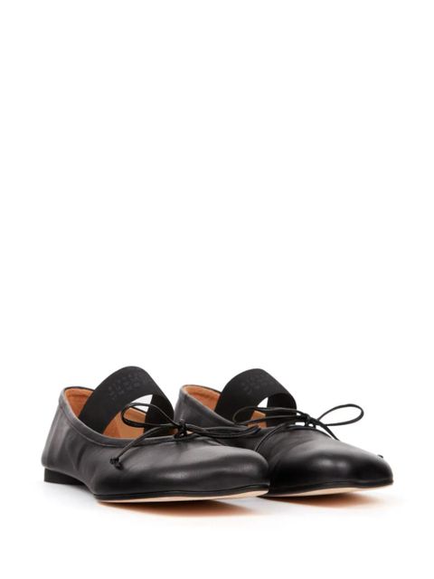 MM6 Maison Margiela Anatomic Numbers-motif leather ballerinas - Black - zdjęcie produktu nr 2