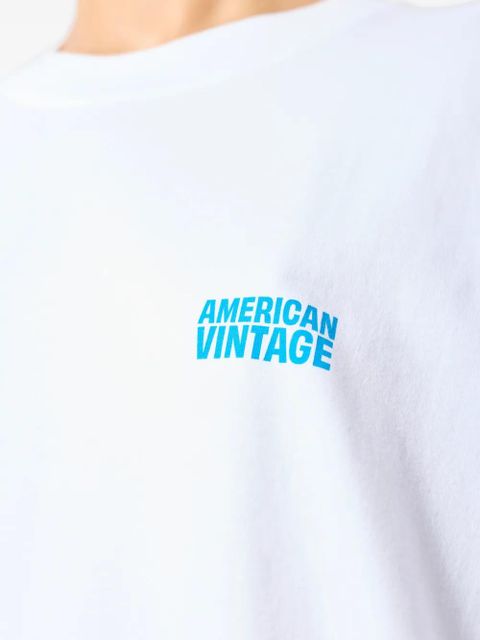 American Vintage Gixy long-sleeve round-neck T-shirt - White