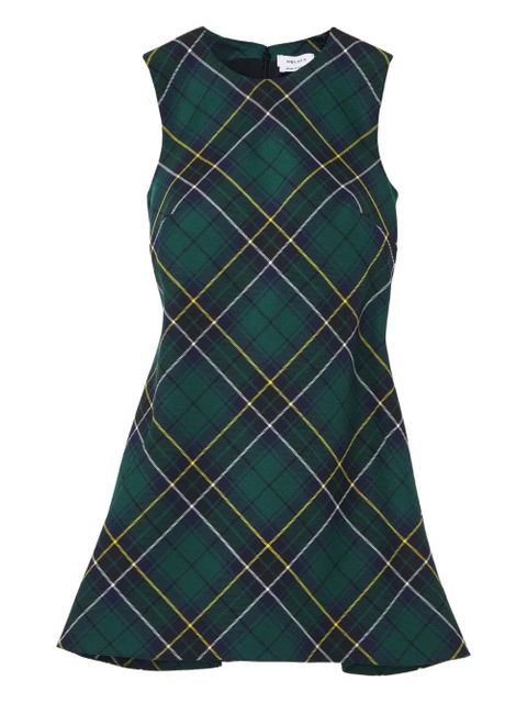 Alexander McQueen plaid sleeveless mini dress - Green - zdjęcie produktu nr 1