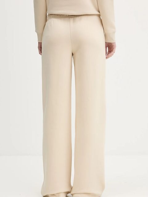 Guess Jeans spodnie dresowe damskie kolor beżowy gładkie W5BB04 KC811