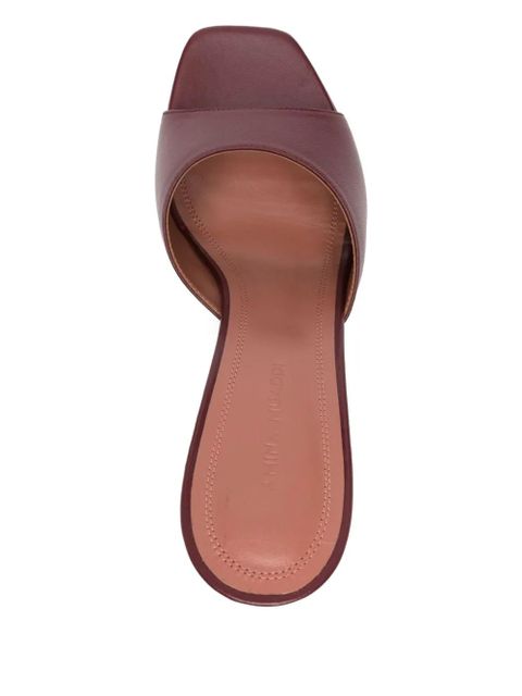 Amina Muaddi 95mm Lupita square-toe sandals - Red