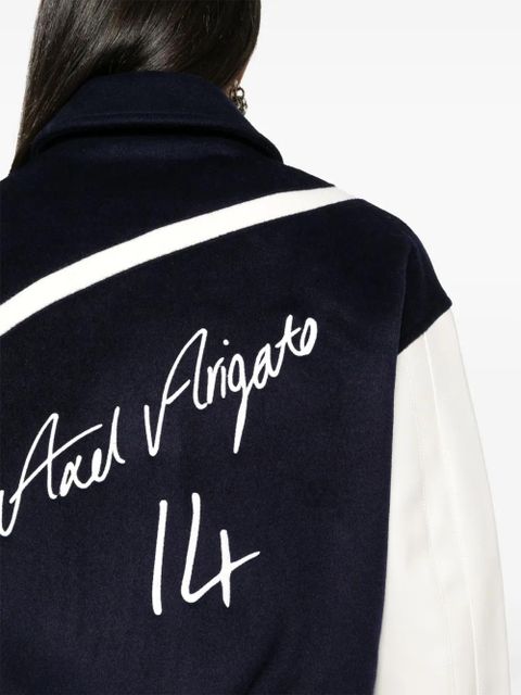 Axel Arigato Bay logo-embroidered bomber jacket - Blue