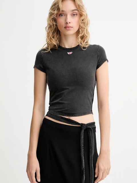 Diesel t-shirt T-BUNNY-TAIL-R1 damski kolor szary A19520.0KIBY