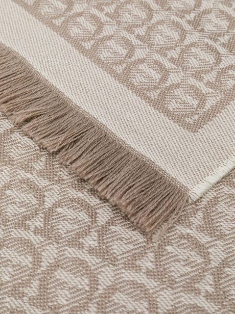 Ferragamo Gancini-pattern scarf - Neutrals - zdjęcie produktu nr 2