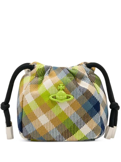 Vivienne Westwood Hilary plaid-pattern clutch bag - Neutrals - zdjęcie produktu nr 1