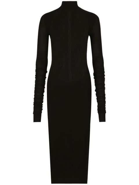 Dolce & Gabbana lace-panel midi dress - Black - zdjęcie produktu nr 1