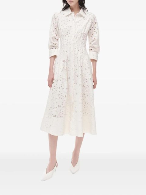 Simkhai eyelet-embroidered shirt dress - White - zdjęcie produktu nr 2
