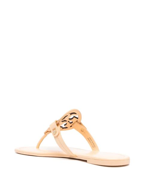 Tory Burch Miller cut-out leather flip-flops - Neutrals