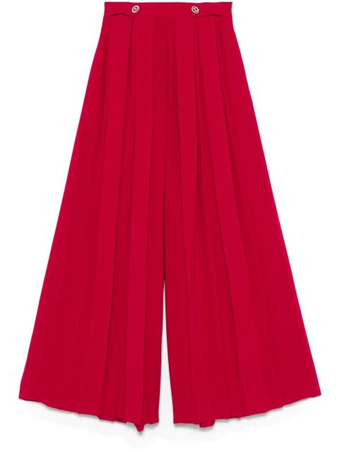 TWINSET pleated crepe trousers - Red - zdjęcie produktu nr 1