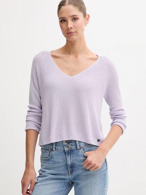 Pepe Jeans sweter damski kolor fioletowy lekki PL702309 - zdjęcie produktu nr 1