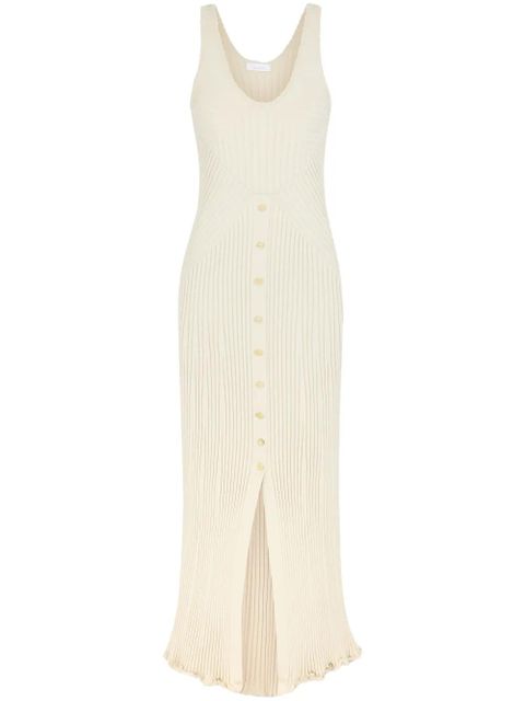Rabanne ribbed-knit maxi dress - Neutrals - zdjęcie produktu nr 1