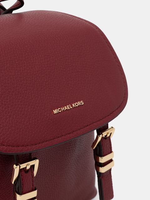 MICHAEL Michael Kors plecak skórzany QUINN damski kolor bordowy mały gładki 30T5GQNB0L