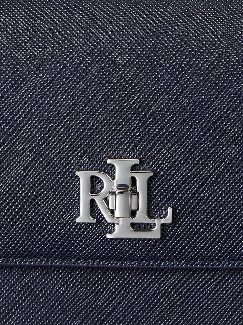 Lauren Ralph Lauren torebka skórzana kolor granatowy 431974272