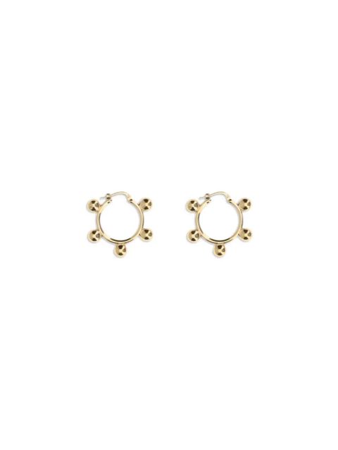 Jil Sander beaded hoop earrings - Gold