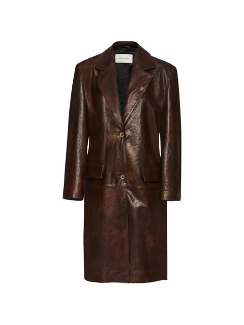 Magda Butrym button-up leather coat - Brown - zdjęcie produktu nr 1