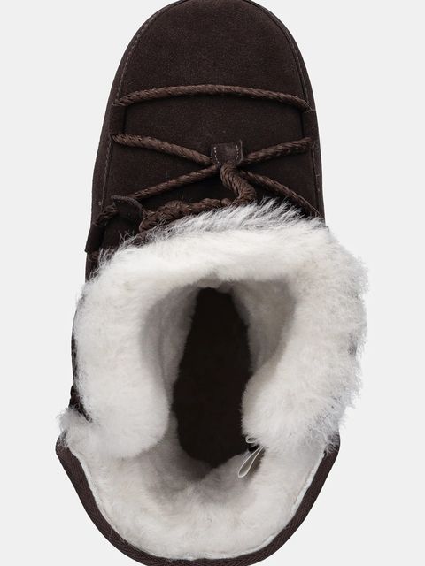 Moon Boot śniegowce zamszowe MB EVX BOOT SUEDE / SHEARLING kolor brązowy 80D1470050 M010