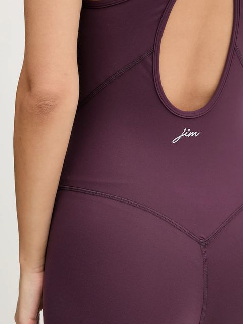 JOYINME kombinezon do jogi Flow One kolor fioletowy z dekoltem okrągłym Flow.One
